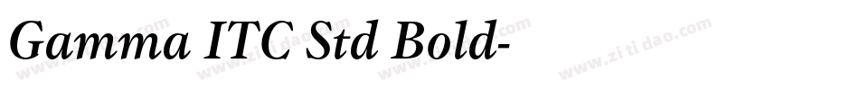 Gamma ITC Std Bold字体转换